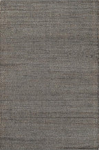nuLOOM 5x8 Elfriede Jute & Cotton Hand Woven Area Rug, Charcoal, Solid Rustic Farmhouse Style, Weaved Design, Natural Fiber, For Bedroom, Living Room, Dining Room, Hallway, Office, Entryway