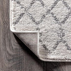 JONATHAN Y Boho Vintage Diamond Cream/Gray Square Area Rug 3X3 ft, Moroccan Hype for Living Room, Bedroom, Kitchen, Office, Easy-Cleaning, High Traffic, Pet-Friendly, Non-Shedding (MOH101B-3SQ)