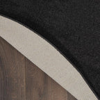Nourison Home Nourison Essentials Black 8' x Round Area Rug - Easy Clean, Non Shedding, Bed Room, Living Room, Dining Room, Kitchen (8' x Round)