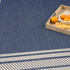 Nourison Home Horizon Indoor/Outdoor Navy 9' x 12' Area Rug - Easy Clean, Non Shedding, Bed Room, Living Room, Dining Room, Kitchen (9' x 12')