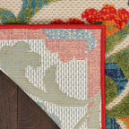 Nourison Home Aloha Red Multicolor 3'6" x 5'6" Area Rug - Easy Clean, Non Shedding, Bed Room, Living Room, Dining Room, Kitchen (4' x 6')