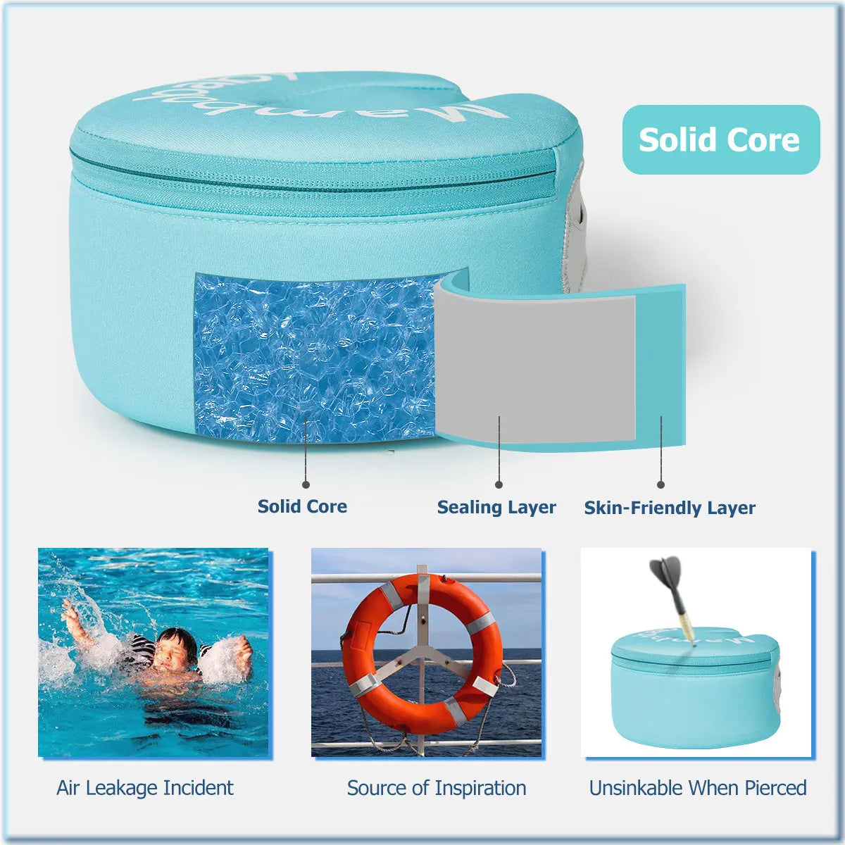 Kids Swim Trainer: Mambobaby Solid Core Arm Float