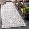 JONATHAN Y Boho Vintage Diamond Cream/Gray Runner Rug 2X18 ft, Moroccan Hype for Living Room, Bedroom, Kitchen, Office, Easy-Cleaning, High Traffic, Pet-Friendly, Non-Shedding (MOH101B-218)
