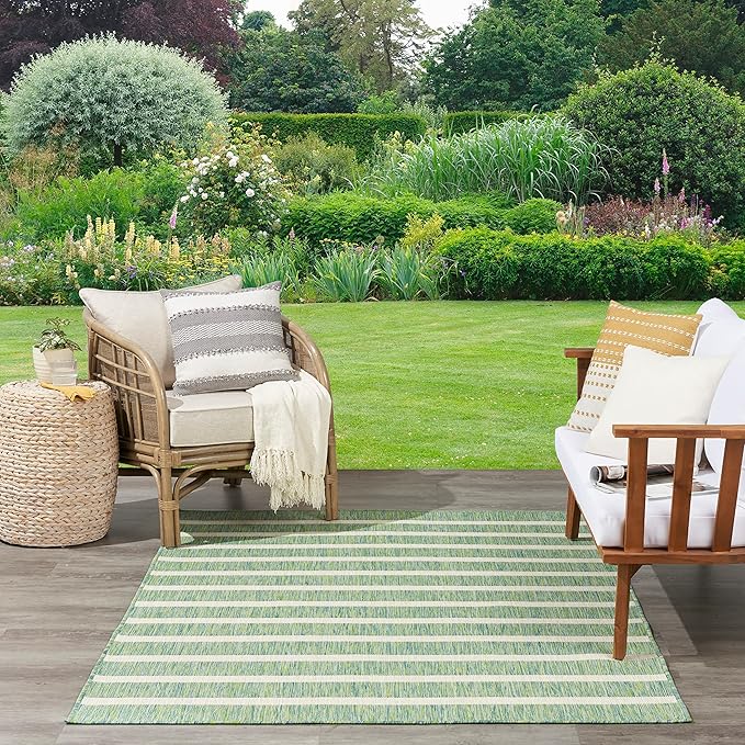 Nourison Home Positano Blue Green Ivory 9' x 12' Area Rug - Easy Clean, Non Shedding, Bed Room, Living Room, Dining Room, Kitchen (9' x 12')
