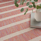 Nourison Home Positano Rainbow Ivory 7' x 10' Area Rug - Easy Clean, Non Shedding, Bed Room, Living Room, Dining Room, Kitchen (7' x 10')