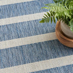 Nourison Home Positano Navy Ivory 8' x 10' Area Rug - Easy Clean, Non Shedding, Bed Room, Living Room, Dining Room, Kitchen (8' x 10')
