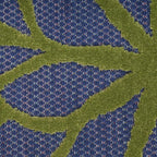 Nourison Home Aloha Indoor-Outdoor Navy Multicolor 2'8" x 4' Area Rug, Easy Cleaning, Non Shedding, Bed Room, Living Room, Dining Room, Backyard, Deck, Patio (3x4)