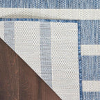 Nourison Home Positano Navy Ivory 8' x 10' Area Rug - Easy Clean, Non Shedding, Bed Room, Living Room, Dining Room, Kitchen (8' x 10')