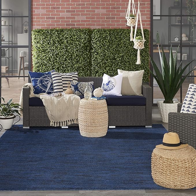 Nourison Home Nourison Essentials Midnight Blue 10' x 14' Area Rug - Easy Clean, Non Shedding, Bed Room, Living Room, Dining Room, Kitchen (10' x 14')