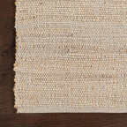 nuLOOM 6 Round Elfriede Jute & Cotton Hand Woven Area Rug, Natural, Solid Rustic Farmhouse Style, Weaved Design, Natural Fiber, For Bedroom, Living Room, Dining Room, Hallway, Office, Entryway