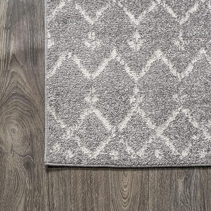 JONATHAN Y Boho Vintage Diamond Gray/Ivory Runner Rug 2X10 ft, Moroccan Hype for Living Room, Bedroom, Kitchen, Office, Easy-Cleaning, High Traffic, Pet-Friendly, Non-Shedding (MOH101C-210)