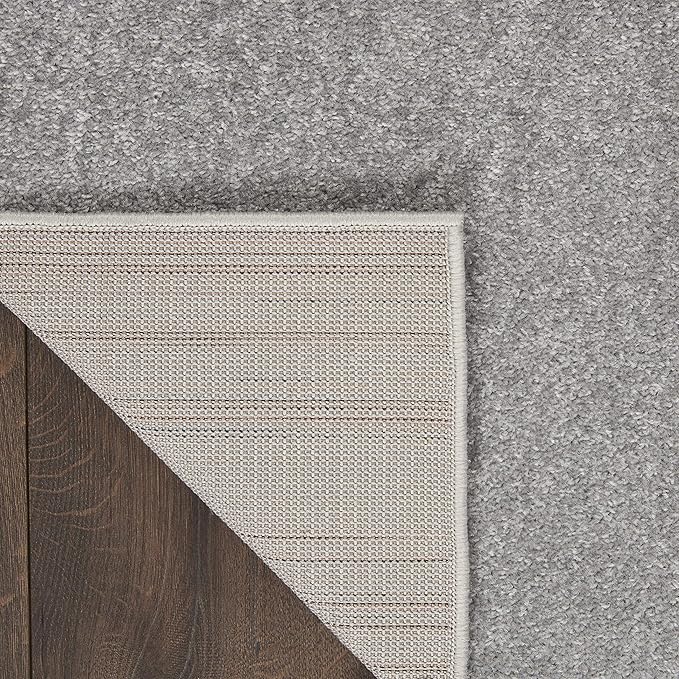 Nourison Home Nourison Essentials Silver Grey 2'2" x 7'6" Area Rug - Easy Clean, Non Shedding, Bed Room, Living Room, Dining Room, Kitchen (8' Runner)