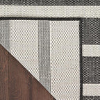 Nourison Home Positano Black Ivory 7' x 10' Area Rug - Easy Clean, Non Shedding, Bed Room, Living Room, Dining Room, Kitchen (7' x 10')