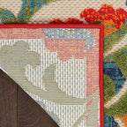 Nourison Home Aloha Red Multicolor 9' x 12' Area Rug - Easy Clean, Non Shedding, Bed Room, Living Room, Dining Room, Kitchen (9' x 12')