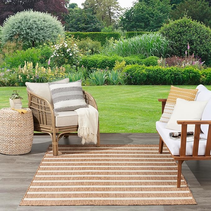 Nourison Home Positano Jute Ivory 8' x 10' Area Rug - Easy Clean, Non Shedding, Bed Room, Living Room, Dining Room, Kitchen (8' x 10')