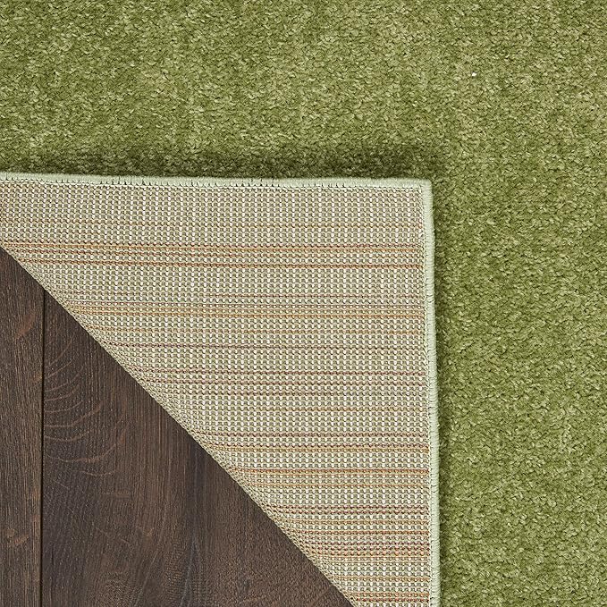 Nourison Home Nourison Essentials Green 2' x 4' Area Rug - Easy Clean, Non Shedding, Bed Room, Living Room, Dining Room, Kitchen (2' x 4')