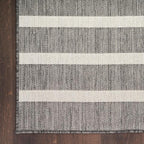 Nourison Home Positano Charcoal Ivory 9' x 12' Area Rug - Easy Clean, Non Shedding, Bed Room, Living Room, Dining Room, Kitchen (9' x 12')