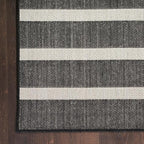 Nourison Home Positano Black Ivory 9' x 12' Area Rug - Easy Clean, Non Shedding, Bed Room, Living Room, Dining Room, Kitchen (9' x 12')