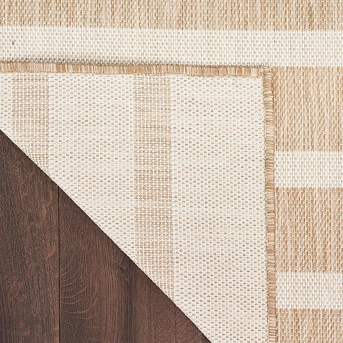 Nourison Home Positano Beige Ivory 5' x 7' Area Rug - Easy Clean, Non Shedding, Bed Room, Living Room, Dining Room, Kitchen (5' x 7')