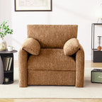 Chenille Oversized Armchair, 38.6'" Wide Accent Chairs for Living Room & Bedroom Modern Lounge Chair, Upholstered Mid-Century Reading Chair (Rustic Bronzing Cloth, 1 Pack)