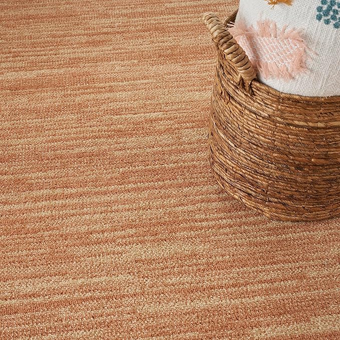 Nourison Home Nourison Essentials Rust 7' x Square Area Rug - Easy Clean, Non Shedding, Bed Room, Living Room, Dining Room, Kitchen (7' x Square)