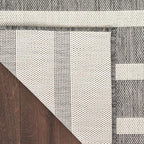 Nourison Home Positano Charcoal Ivory 9' x 12' Area Rug - Easy Clean, Non Shedding, Bed Room, Living Room, Dining Room, Kitchen (9' x 12')
