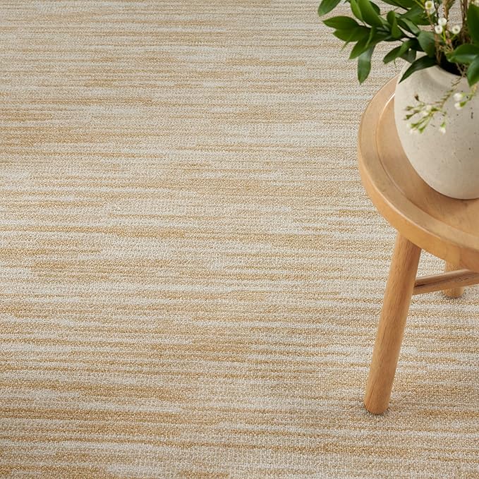 Nourison Home Nourison Essentials Ivory Gold 10' x 14' Area Rug - Easy Clean, Non Shedding, Bed Room, Living Room, Dining Room, Kitchen (10' x 14')
