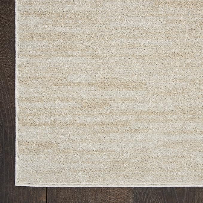 Nourison Home Essentials Indoor/Outdoor Ivory Beige 6' x 9' Area Rug, Easy Cleaning, Non Shedding, Bed Room, Living Room, Dining Room, Backyard, Deck, Patio (6x9)