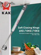 KAK 8pcs Kitchen Cabinets Gas Spring Hinges Soft Closing Furniture Gas Lift Hydraulic Hinges Lid Support Toybox Hardware 6-15KG