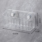 Suction Cup Sink Rack Faucet Drain Rack Multifunctional Basket Kitchen Sponge Rack Punch-free Wall Mount