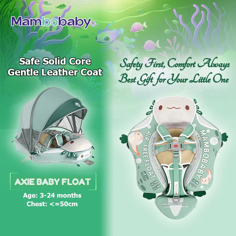 Safe Infant & Toddler Swim Float with UV Protection Canopy