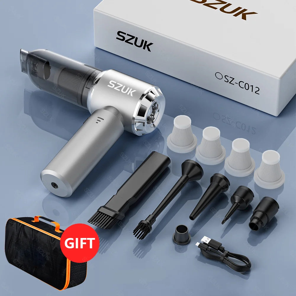SZUK Mini Car Vacuum Cleaner Portable Powerful Cleaning Machine Strong Suction Handheld for Car Wireless Cleaner Home Appliance