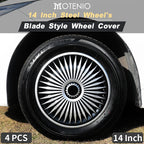 Hubcap Wheel Cover Replacement R14 Hub Caps Universal Wheel Rim Cover ABS Material Exterior Accessories Car Truck SUV -Set of 4