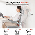 Comhoma Office Chair Ergonomic Desk Chair with Flip-Up Armrests, 3D Headrest Executive Desk Chair Comfy