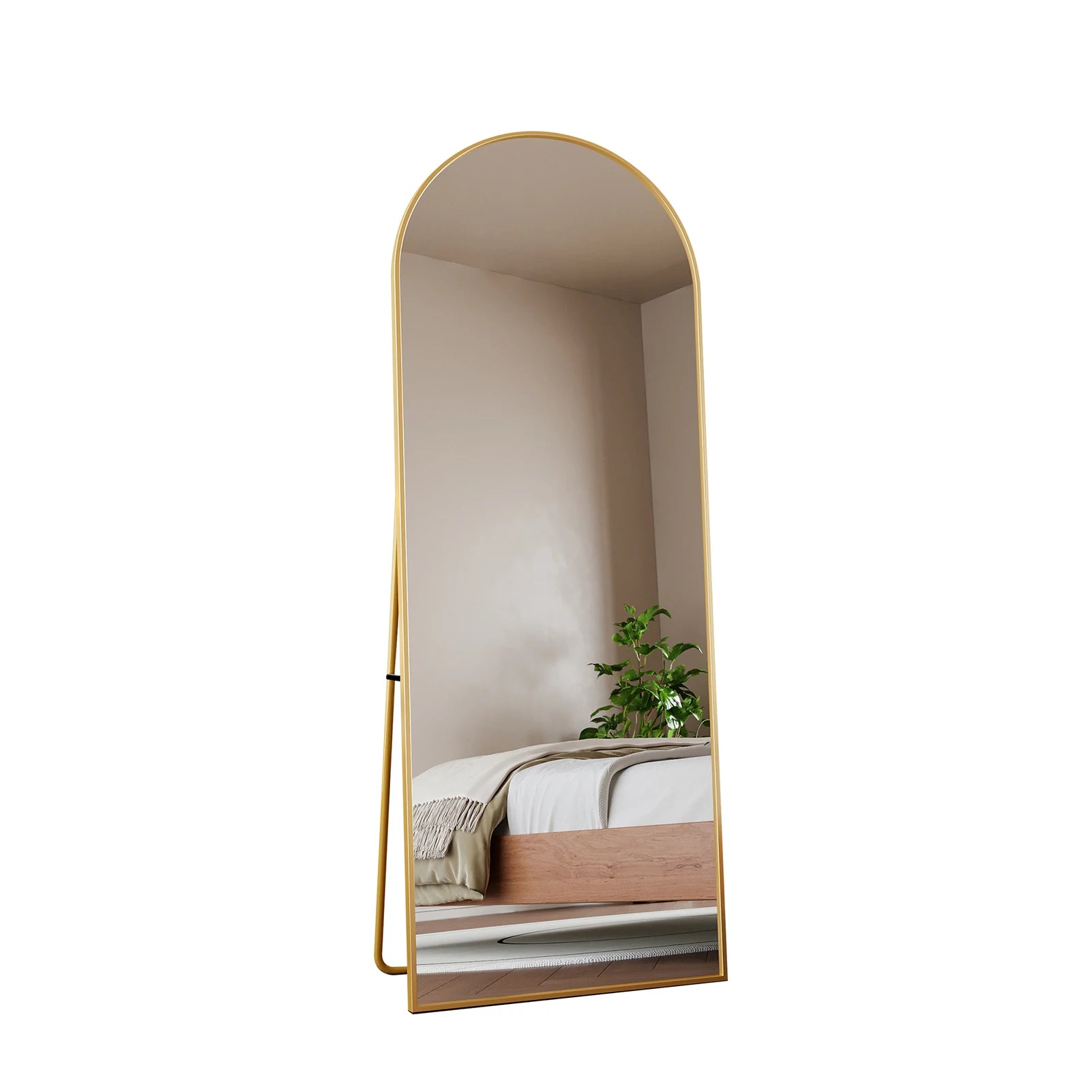 Full-length mirror, curved stand mirror, large full-length mirror, wall mounted, leaning mirror, standing mirror,