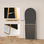 Full-length mirror, curved stand mirror, large full-length mirror, wall mounted, leaning mirror, standing mirror,