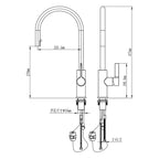 Bagnolux Black Gold Brass Rotation Holder Single Hole Deck Mounted Cold and Hot Water Mixer Pull-Out Sprayer Kitchen Sink Faucet