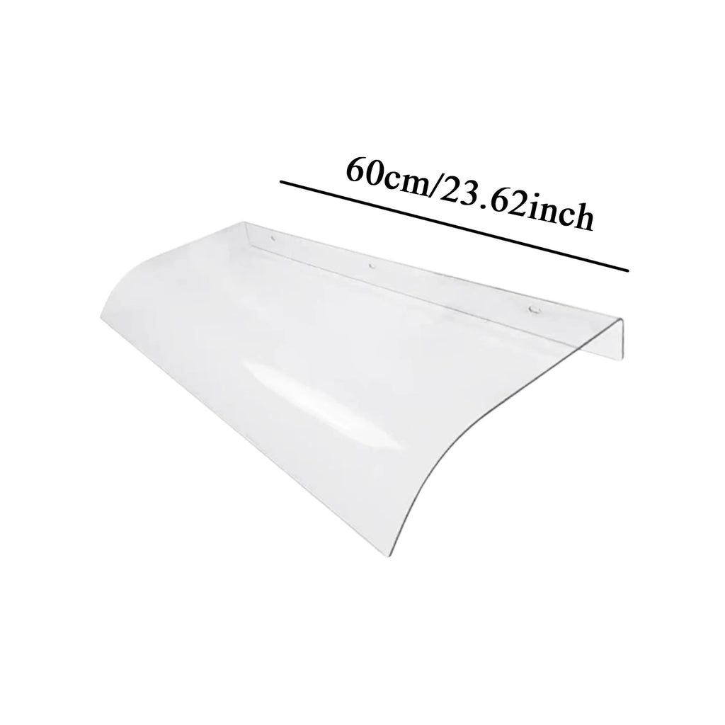 Front Door Canopy Durable Transparent Window Awning Cover Rain Snow Protection Door Cover for Outdoor Balcony Patio