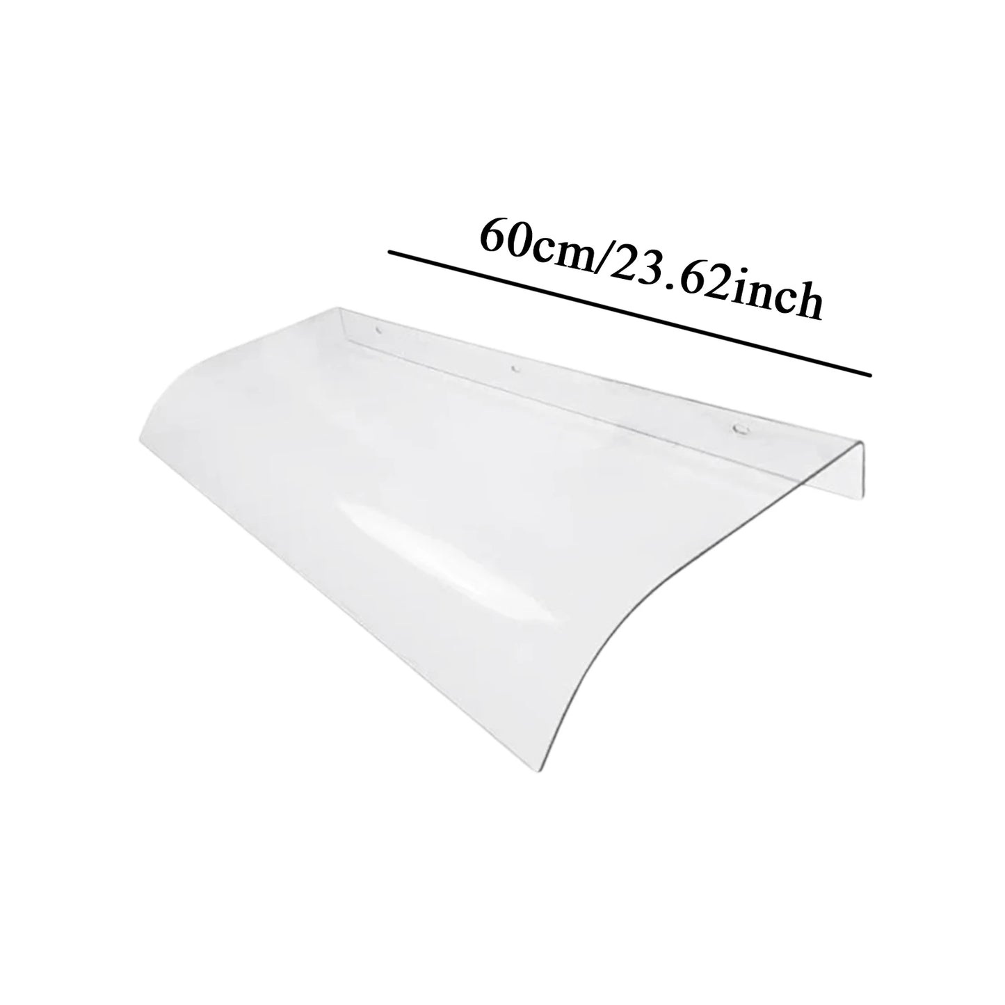 Front Door Canopy Durable Transparent Window Awning Cover Rain Snow Protection Door Cover for Outdoor Balcony Patio