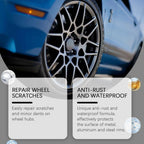 Homonth 10mlx3 Black Car Wheel Scratch Repair Pen Tire Scratch Remover Wheel Hub Scratch Repair Anti Rust Auto Paint Repair Pen