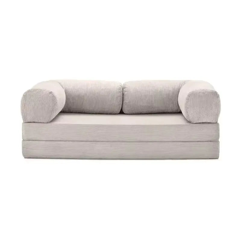 Italian Retro High-End Vacuum-Compressed Corduroy Sofa Bed Foldable Washable Customizable Living Room Sofa