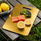 Kitchen Stainless Steel Chopping Board, Suitable for Cutting Meat, Fruits and Minced Meat, Anti-Slip and Dishwasher Safe
