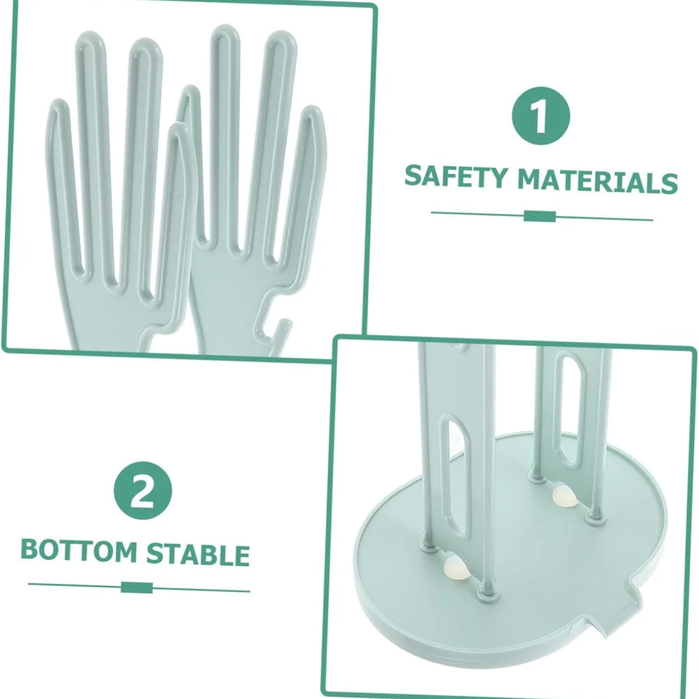 Kitchen Glove Drying Rack with Drainage Base Rubber Glove Holder and Towel Storage Box Plastic Kitchen Sink Accessories