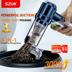 SZUK High Pressure Car Vacuum Cleaner Portable Handheld Mini Vacuum Cleaner Cordless Strong Suction Car Cleaner Home Appliance