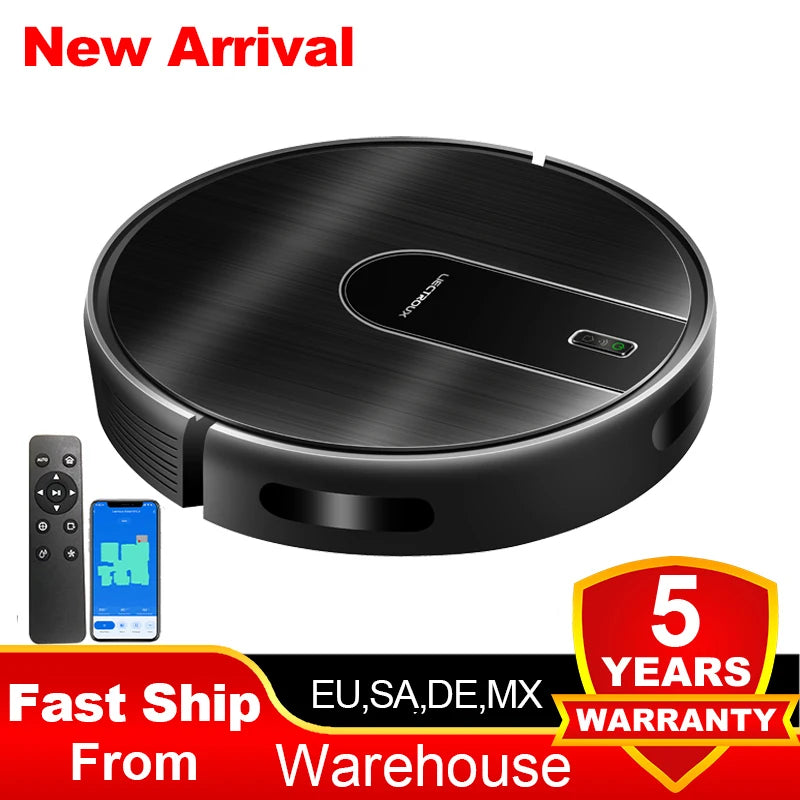 Robot Vacuum Cleaner & Wet Mop Combo LIECTROUX N7S-U,Smart Mapping,WiFi App,4KPa,Brushless Motor,Ideal for Pet Hair,Carpet,Floor