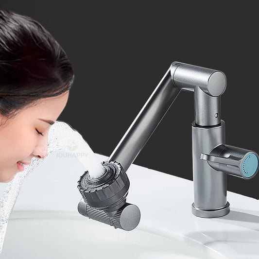 360°Rotating Swing Arm Stainless Steel Hot Cold Faucet  4 Modes Waterfall Kitchen Faucet Multifunctional kitchen Accessories