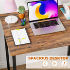 32/39/47 inch Computer Desk Study Writing Table, Adjustable feet, Modern Furniture for Home Office (1, Brown, 32 inch)