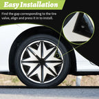 15inch Starfish Style Hub Cap Cover for Iron Rim Wheel Cover Set of 4 Steel Wheel Cover Replacement Hubcap for R15 Tire