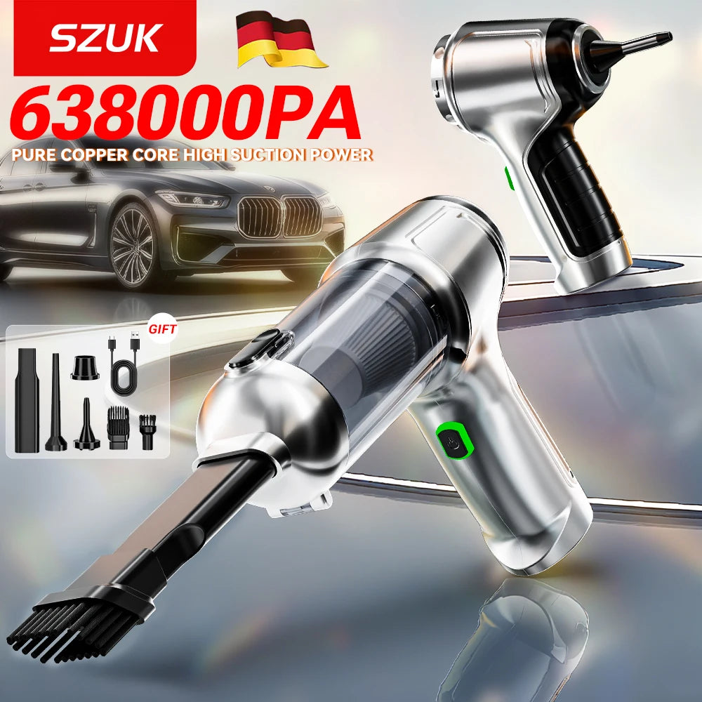 SZUK Mini Car Vacuum Cleaner 638000Pa Wireless Handheld Cleaner Cleaning Machine Strong Powerful Portable Vacuum Cleaner Car