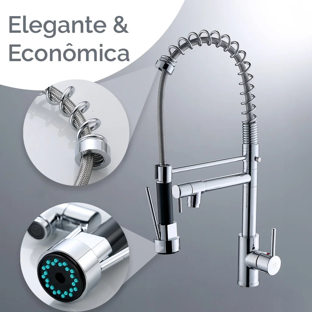 Gourmet Mobile Mixer Mono Command Spray Faucet with Articulated Spray